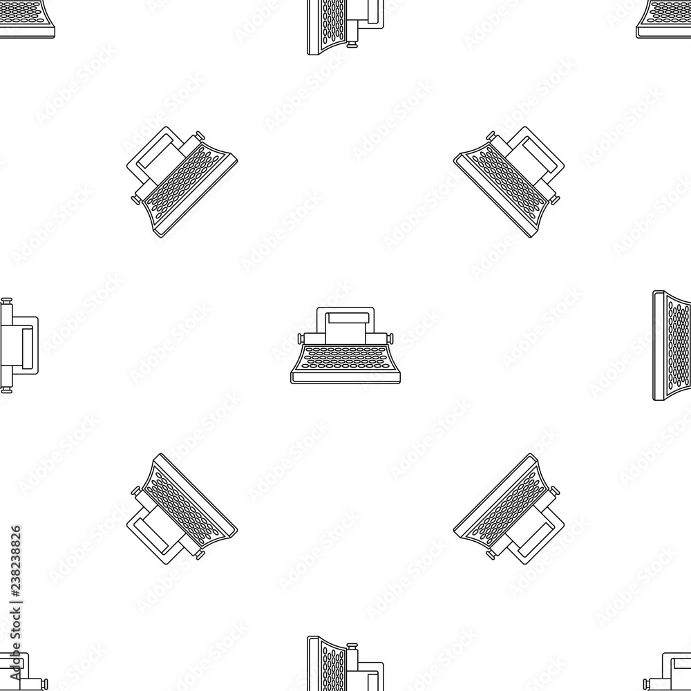 Poster retro typewriter icon. outline illustration of retro typewriter vector icon for web design isolated 