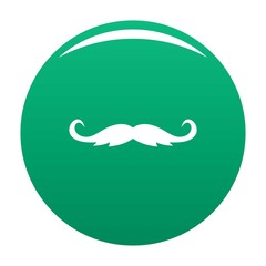 Curly mustache icon. Simple illustration of curly mustache vector icon for any design green