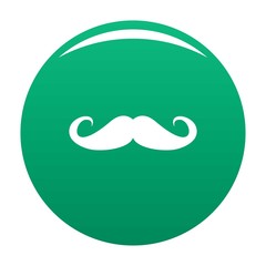 Heavy mustache icon. Simple illustration of heavy mustache vector icon for any design green