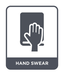 hand swear icon vector