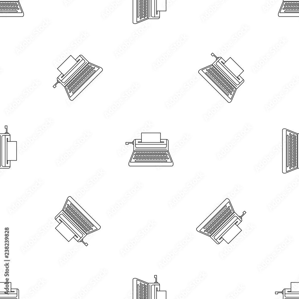 Poster small typewriter icon. outline illustration of small typewriter vector icon for web design isolated 