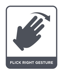flick right gesture icon vector