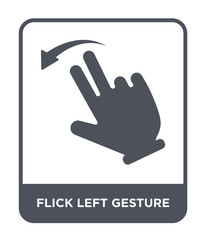 flick left gesture icon vector