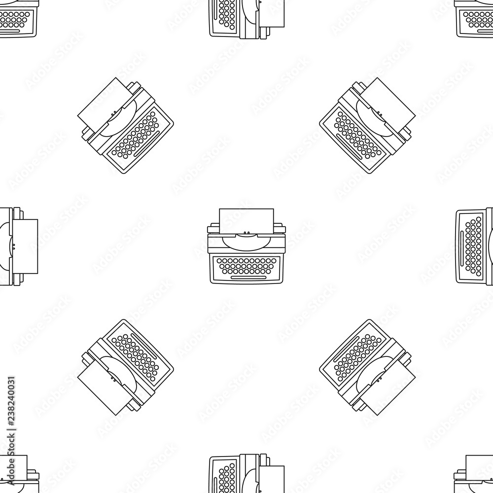 Poster new typewriter icon. outline illustration of new typewriter vector icon for web design isolated on w