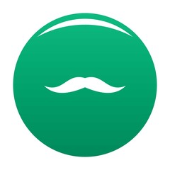 Neat mustache icon. Simple illustration of neat mustache vector icon for any design green