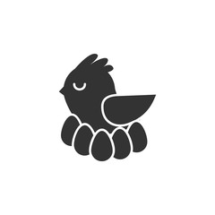 chicken, eggs icon can be used for web, logo, mobile app, UI, UX