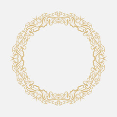 Circular baroque ornament.