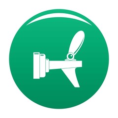 Metal tap icon. Simple illustration of metal tap vector icon for any design green