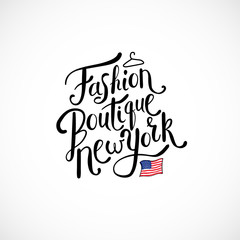 Fashion Boutique New York Concept on White