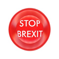 red stop brexit button