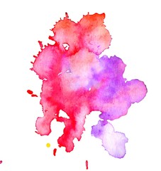 Colorful abstract watercolor texture with splashes and spatters. Modern creative watercolor background for trendy design.