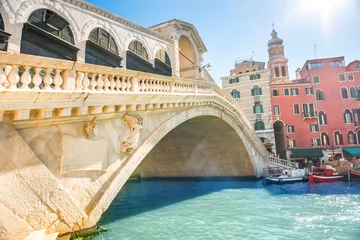 Photo sur Plexiglas Pont du Rialto Pont du Rialto sur le Grand Canal à Venise