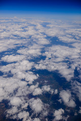 Fabulous panoramic view from airplane, Germany