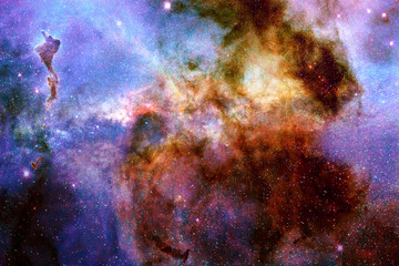 Abstract View Of A Galaxy With Nebula Artwork