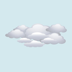 Realistic clouds. Vector illustration. EPS 10.