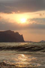 sunrise over the Kara-dag mountin