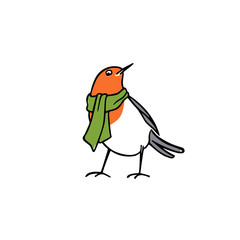 Hand drawn robin