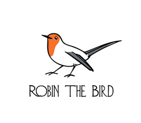 Hand drawn robin