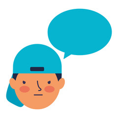 boy face sad speech bubble