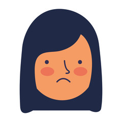 girl face sad expression gesture
