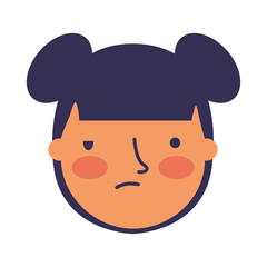 girl face sad expression gesture