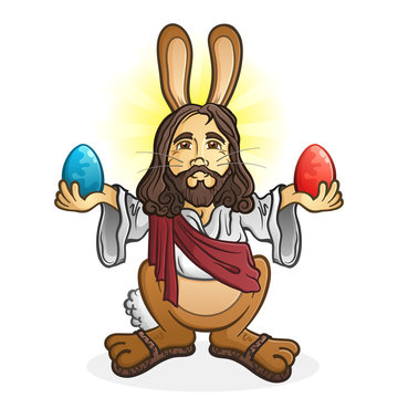 Easter Bunny Jesus Cartoon Character