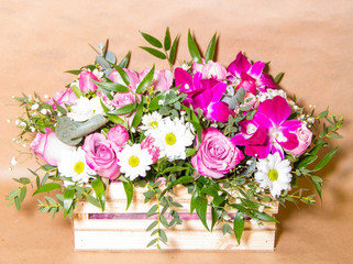 bright bouquet of flowers