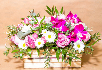 bright bouquet of flowers