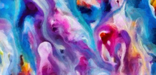 Detailed close-up grunge clouds abstract background. Dry brush strokes hand drawn oil painting on canvas texture. Creative simple pattern for graphic work, web design or wallpaper.