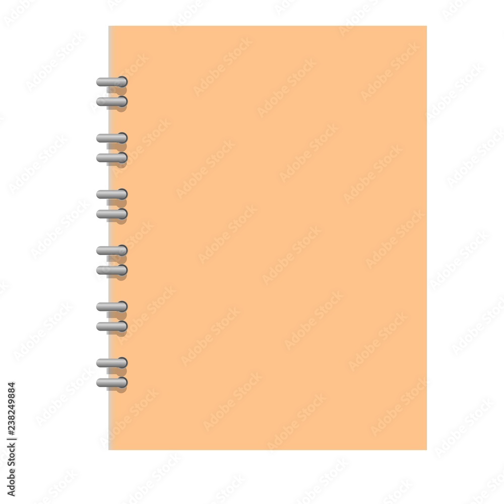 Poster spiral notebook icon. realistic illustration of spiral notebook vector icon for web design isolated 