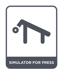 simulator for press icon vector