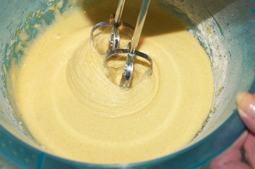 The dough for the pie with apples.