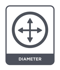 diameter icon vector