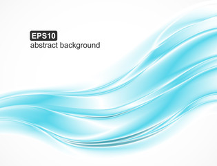 Abstract blue waves background. Vector design for banners, presentations, flyers, invitations.