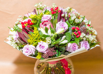 bright bouquet of flowers