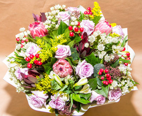 bright bouquet of flowers