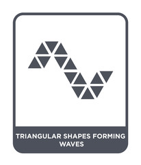 triangular shapes forming waves icon vector