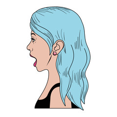 woman with surprise face avatar character