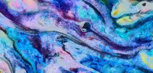 Abstract grunge background. Dirty style pattern. Simple painting art template with large textured brush strokes. Colorful pretty texture drawing by hand. Digital indigo wallpaper. Vintage backdrop.