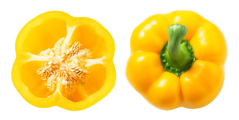 Yellow pepper isolated on white