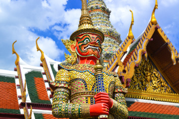 Demon Guardian at the grand palace Bangkok.