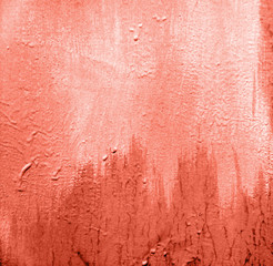 Living coral colored concrete background texture, color of year 2019 concept. 16-1546.