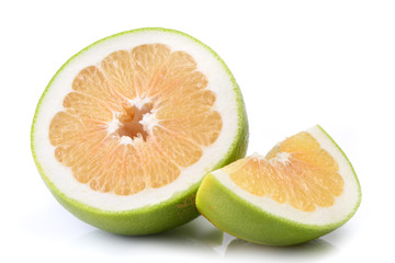 Pomelo fruit on white background
