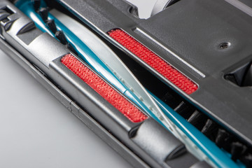 Black nozzle for vacuum cleaner on a white background