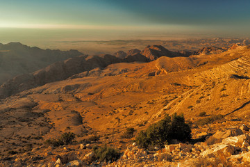 Al Hazim Mountains, Jordan. Jordanian landscape.