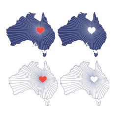I Love Australia Map