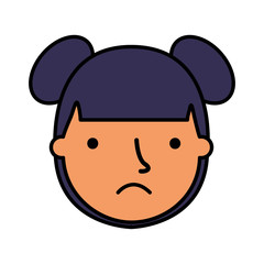girl face sad expression gesture