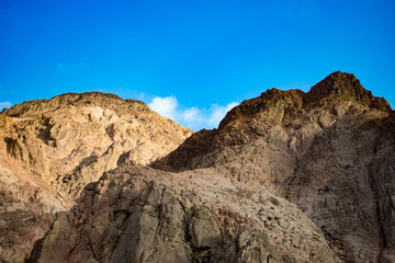 Fototapeta na wymiar The beauty of the mountains of the Sinai Peninsula in Egypt