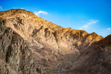 The beauty of the mountains of the Sinai Peninsula in Egypt