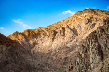 The beauty of the mountains of the Sinai Peninsula in Egypt